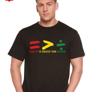 Black History Month bamboo cotton graphic t-shirt in black