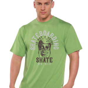 Skate boarding graphic t-shirt in black, bamboo cotton fabric