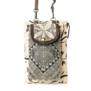 Sage Myra Vine Nouveau western phone crossbody with vintage vine print
