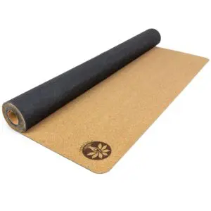 Nomad Air travel cork yoga mat folded for portability
